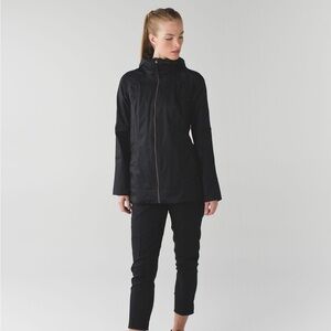 Lululemon Fo Drizzle Jacket- Black Rain Jacket- Size 4